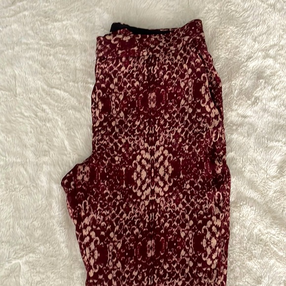 Haute HippieThe Tailored Slim Shady Pants, Snake Merlot. - Picture 3 of 4